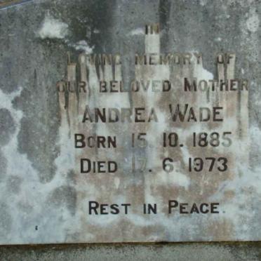 WADE Andrea 1885-1973