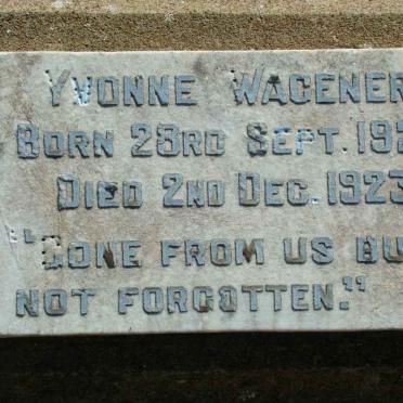 WAGENER Yvonne 1923-1923