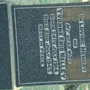 WALLEY Yvonne Enid 1914-1945