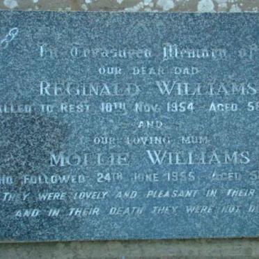 WILLIAMS Reginal -1954 &amp; Mollie -1955