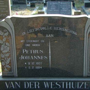 WESTHUIZEN Petrus Johannes, van der 1937-1984