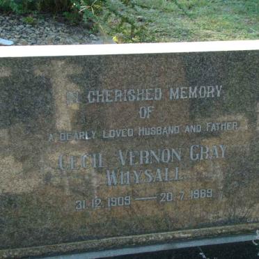 WHYSALL Cecil Vernon Gray 1909-1969