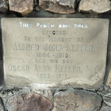 KEELER Alfred John 1844-1913 :: KEELER Oscar Alan 1899-1917