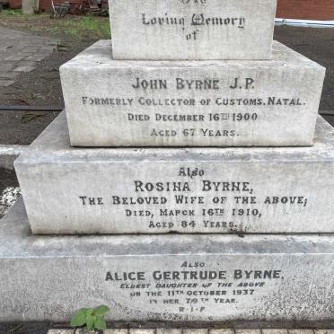 BYRNE John -1900 & Rosina -1910 :: BYRNE Alice Gertrude -1937 _2