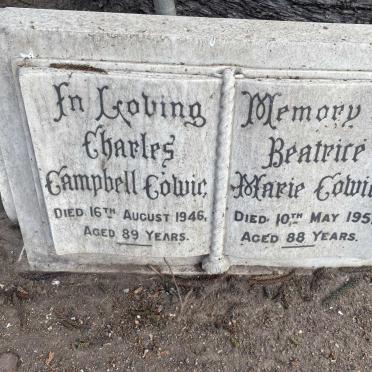 COWIE Charles Campbell -1946 & Beatrice Marie -1951