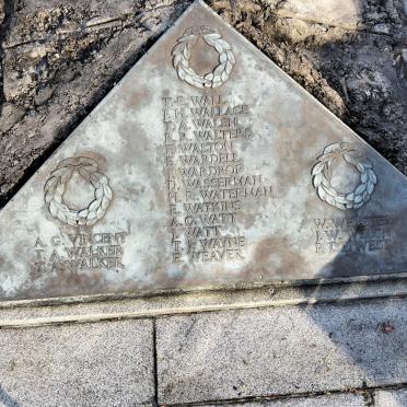 Durban Cenotaph_ 17 :: V - W Surnames