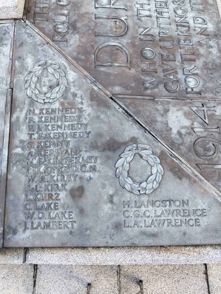 Durban Cenotaph_ 10 :: K - L Surnames