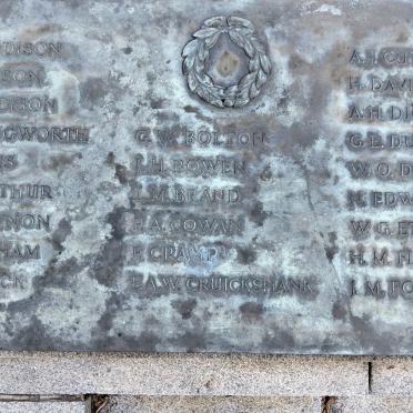 Durban Cenotaph_ 19 :: B - C Surnames