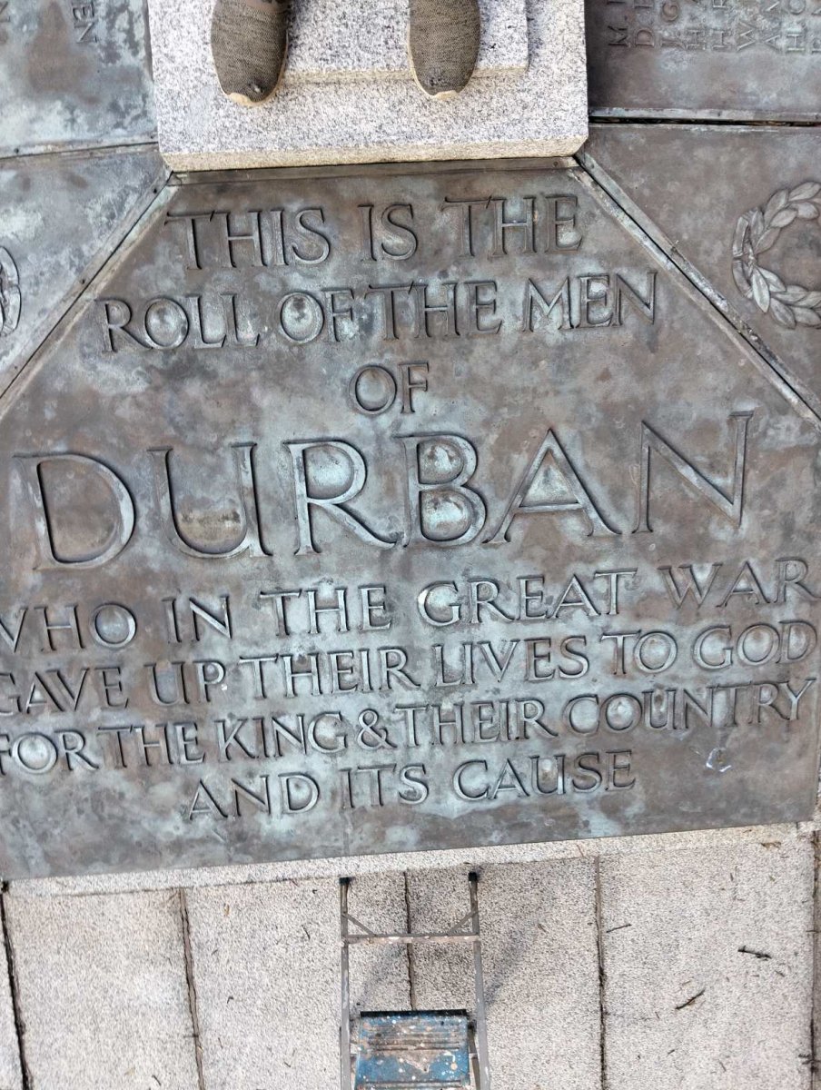 01. Roll of men of Durban who in the Great War gave up their lives to God, for the King & their country and its cause.