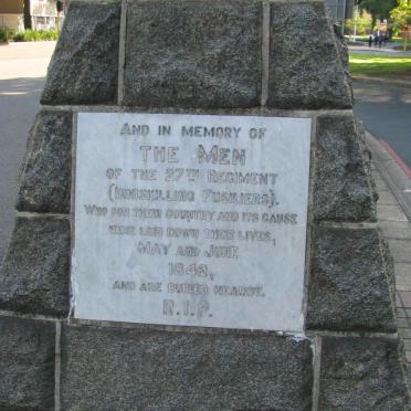 06. Memorial for the 27th Regiment (Inniskilling Fusiliers) 1842