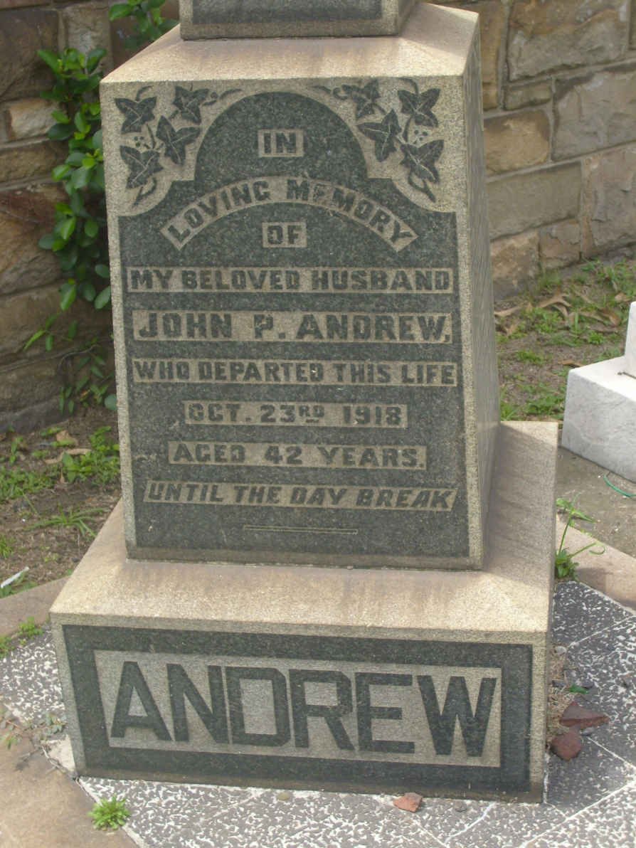ANDREW John P. -1918 :: BOBBERT Florence M. nee DRAKE 1887-1908 _2