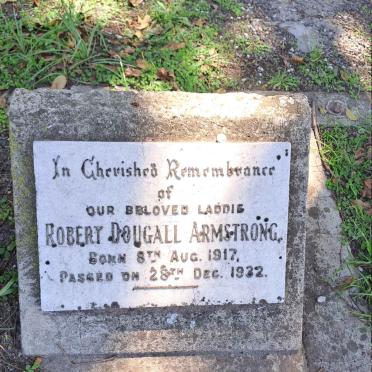 ARMSTRONG Robert Dougall 1917-1932