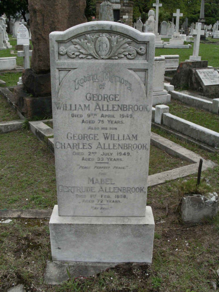 ALLENBROOK George William -1949 &amp; Mabel Gertrude -1958