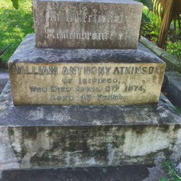 ATKINSON William Anthony -1874