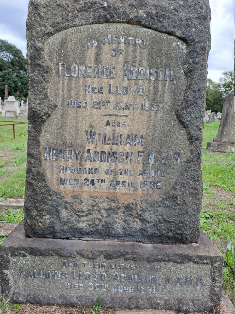 ADDISON William Henry -1939 & Florence LLOYD -1932 :: ADDISON Hallows Lloyd -1961