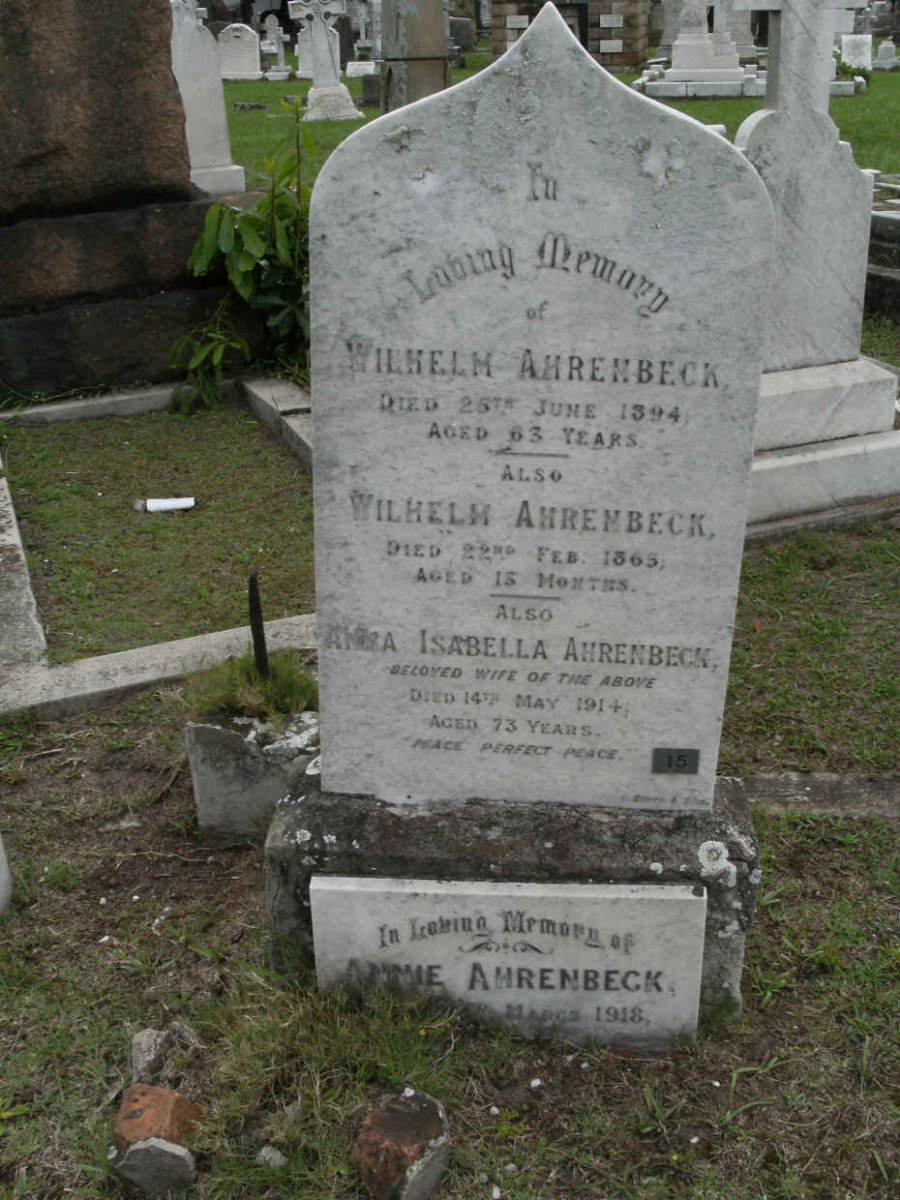 AHRENBECK Wilhelm -1894 :: AHRENBECK Anna Isabella -1914