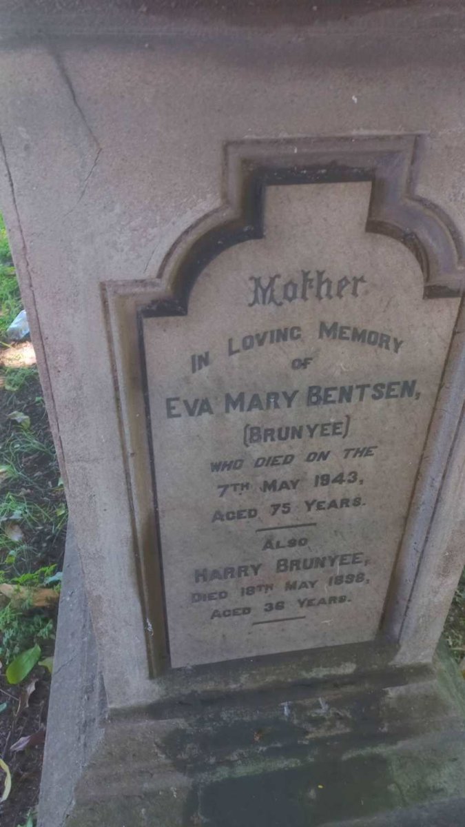 BRUNYEE Harry -1898 & Eva Mary BENTSEN -1943