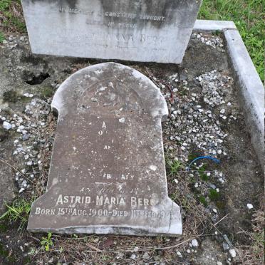BERG Oscar Gustav Marius 1889-1890 :: BERG Marie 1891-1892 :: BERG Astrid Maria 1900-1974 