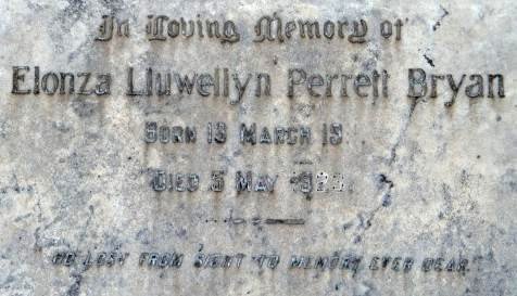BRYAN Elonza Lluwellyn Perrett -1923