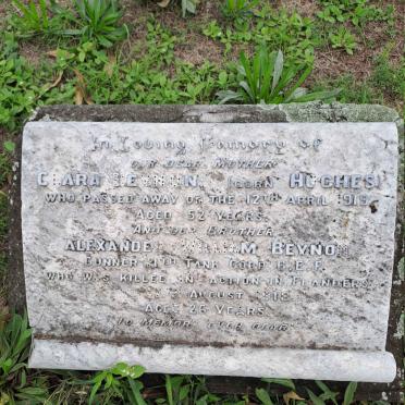 BEYNON Clara nee HUGHES -1919 :: BEYNON Alexander William -1918