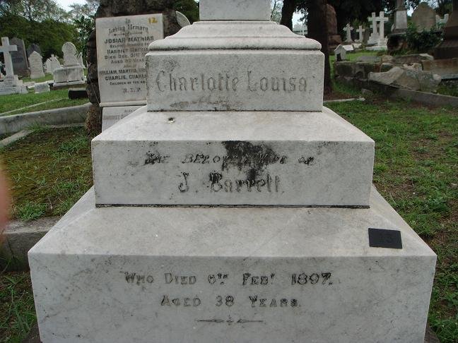BARRETT Charlotte Louisa  -1897