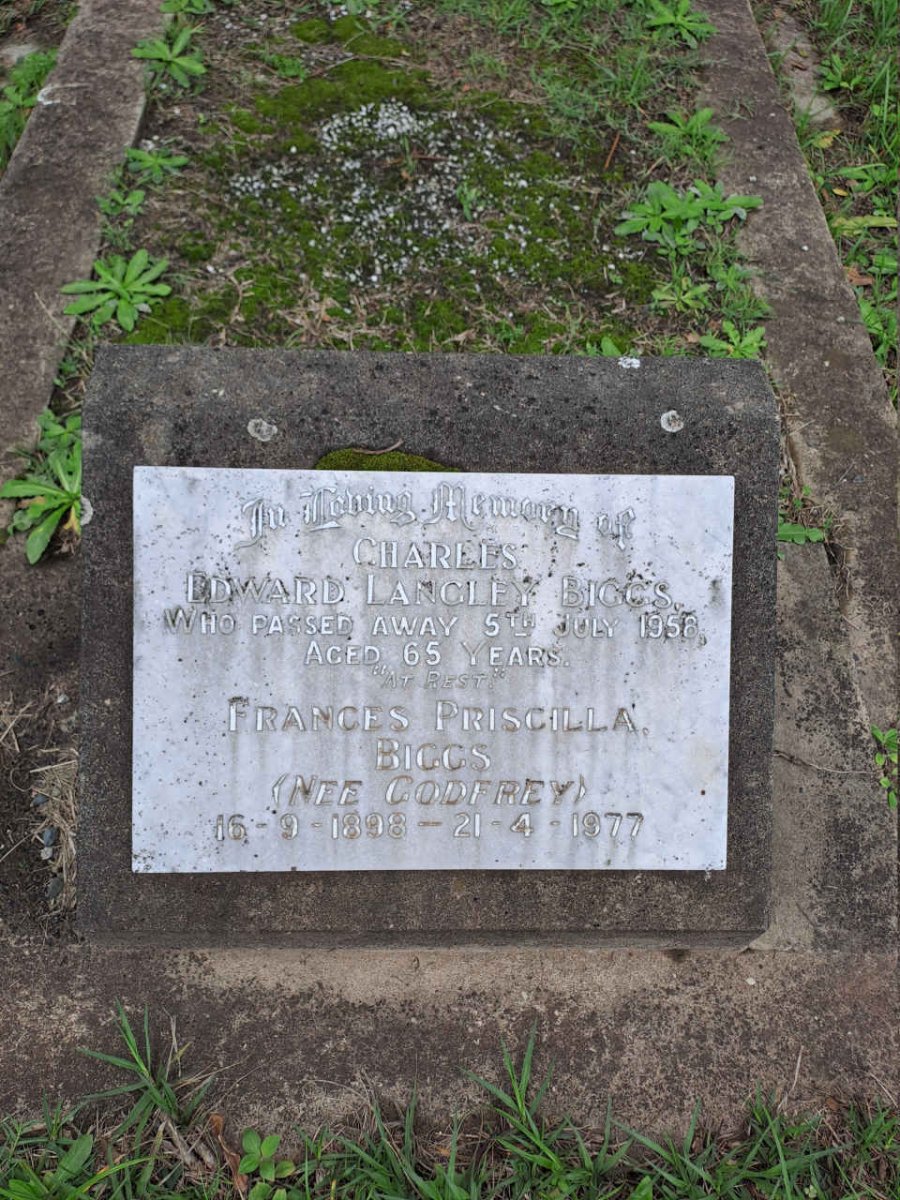 BIGGS Charles Edward Langley -1958 & Frances Priscilla GODFREY 1898-1977