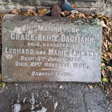 BAUMANN Grace Alice 1893-1936