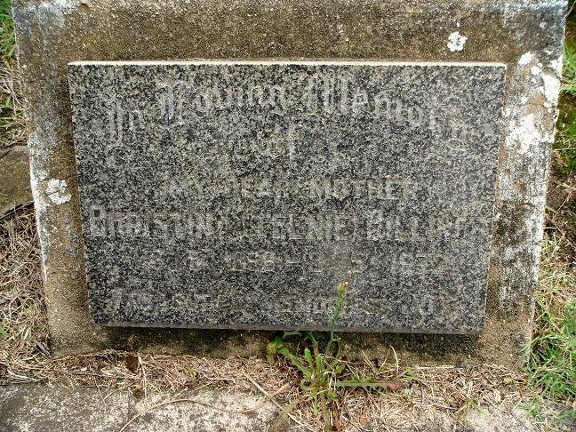 BILLINGE Chaiston 1898-1932