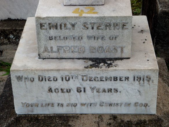 BOAST Alfred -1949 &amp; Emily Sterne -1919