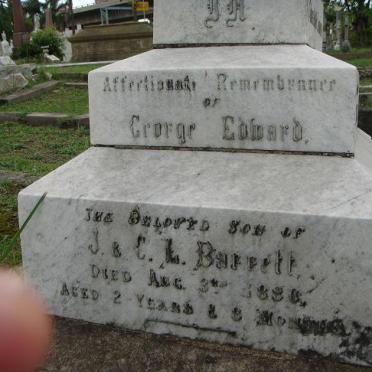 BARRETT George Edward -1886