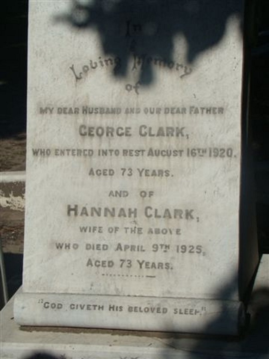 CLARK George -1920 &amp; Hannah -1925