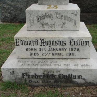 CULLUM Edward Augustus 1879-1911 :: CULLUM Frederick -1928