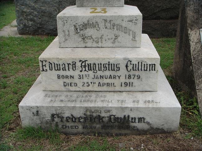 CULLUM Edward Augustus 1879-1911 :: CULLUM Frederick -1928