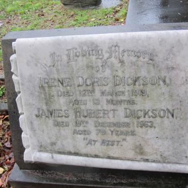 DICKSON James Hubert -1963 :: DICKSON Irene Doris -1919