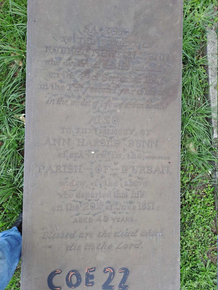 DUNN Robert Newton -1847 & Ann Harold -1851