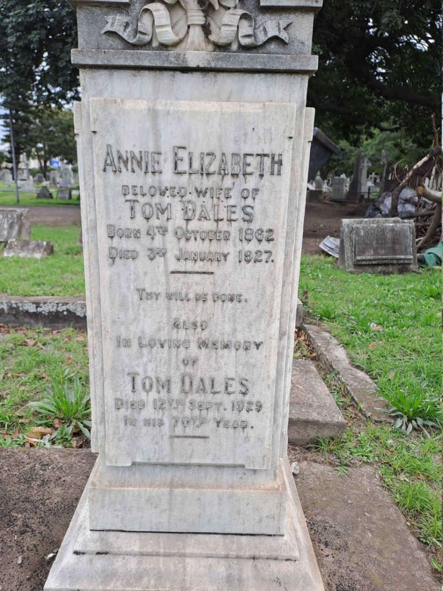 DALES Tom -1929 & Annie Elizabeth 1862-1927