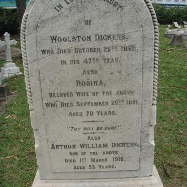 DICKENS Woolston -1860 &amp; Rosina -1891 :: DICKENS Arthur William -1910