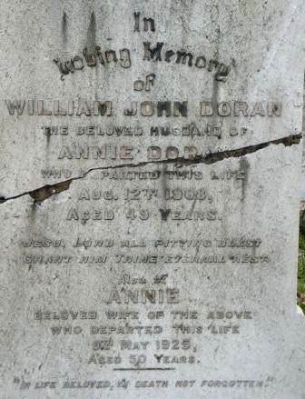 DORAN William John -1908 &amp; Annie -1925