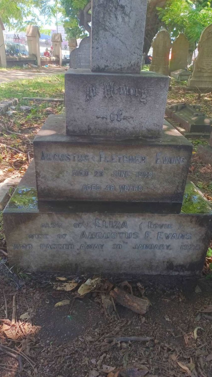EVANS Augustus Fletcher -1903 & Eliza -1925