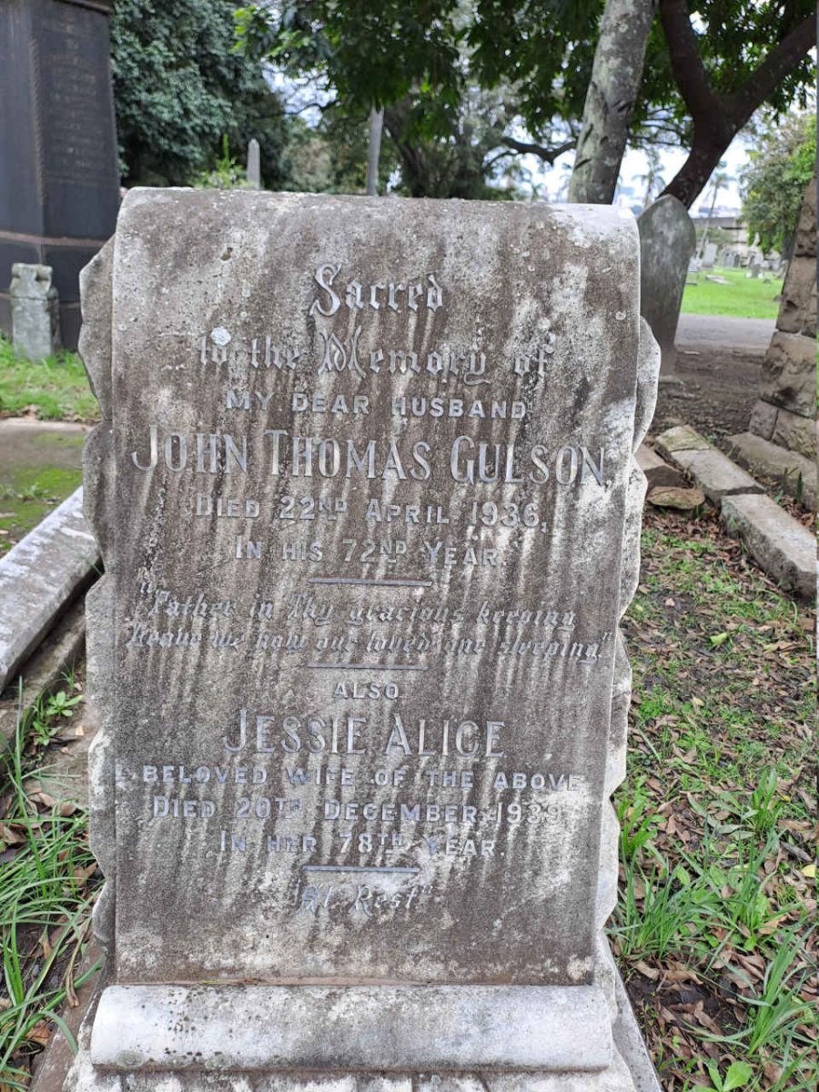 GULSON John Thomas -1936 & Jessie Alice -1939