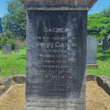 GAVIN John 1821-1875