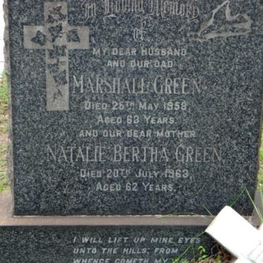 GREEN Marshall -1958 &amp; Natalie Bertha -1963