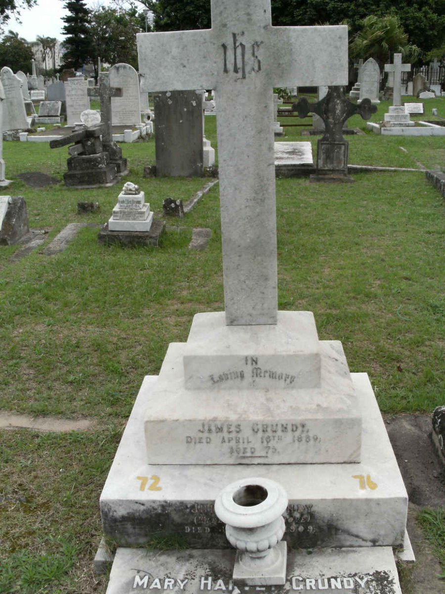 GRUNDY James -1889 &amp; Mary Har? :: ?