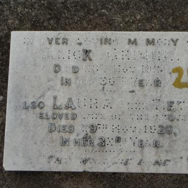GEDDIE Alick -1920 &amp; Laura TIETZ -1920