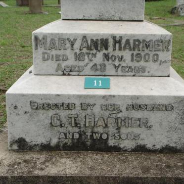 HARMER Mary Ann -1900