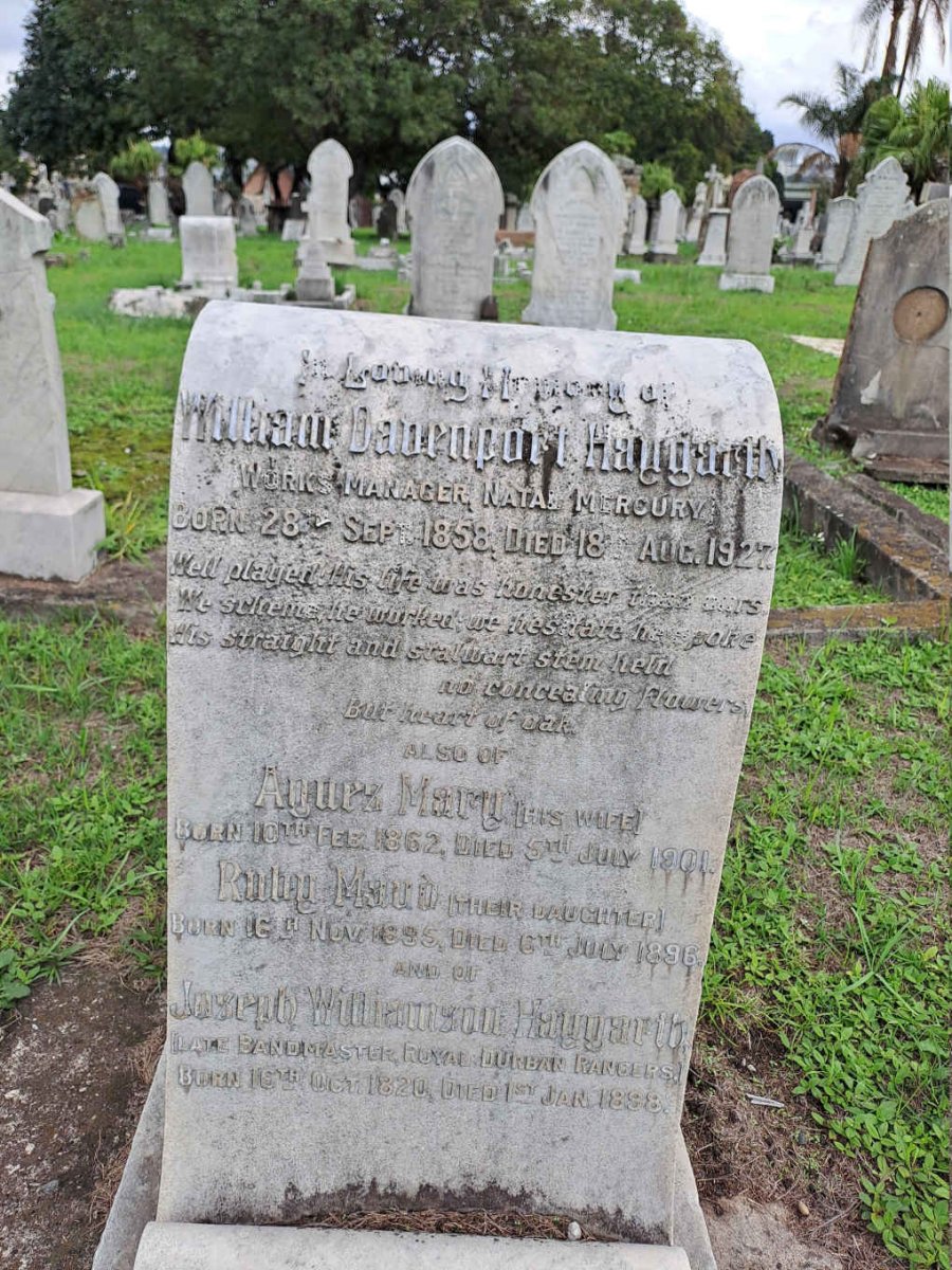 HAYGARTH Joseph Williamson 1820-1898 :: HAYGARTH William Davenport 1858-1927 & Agnes Mary 1862-1901 ::  HAYGARTH Ruby Maud 1895-1896