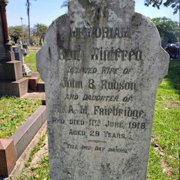 HUDSON Ruth Winifred nee FAIRBRIDGE -1918