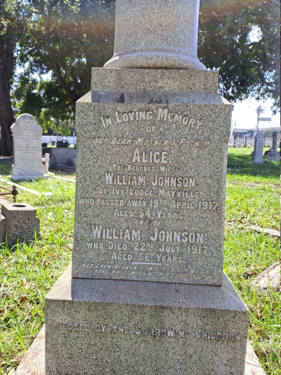 JOHNSON William -1917 & Alice -1917