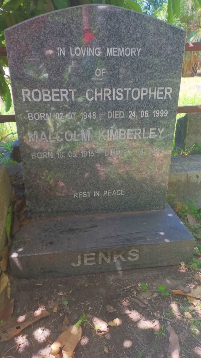 JENKS Malcolm Kimberley 1915-2001 :: JENKS Robert Christopher 1948-1999