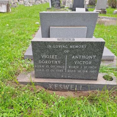 KESWELL Anthony Victor 1906-1995 & Violet Dorothy 1909-1985